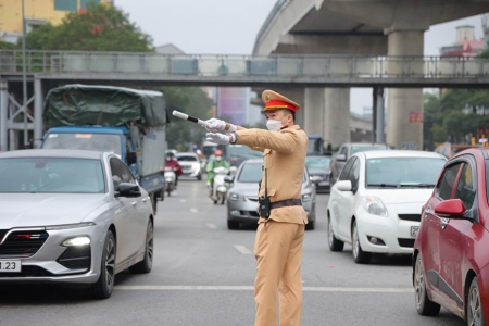 Hà Nội: Phân luồng giao thông đón đoàn khách quốc tế