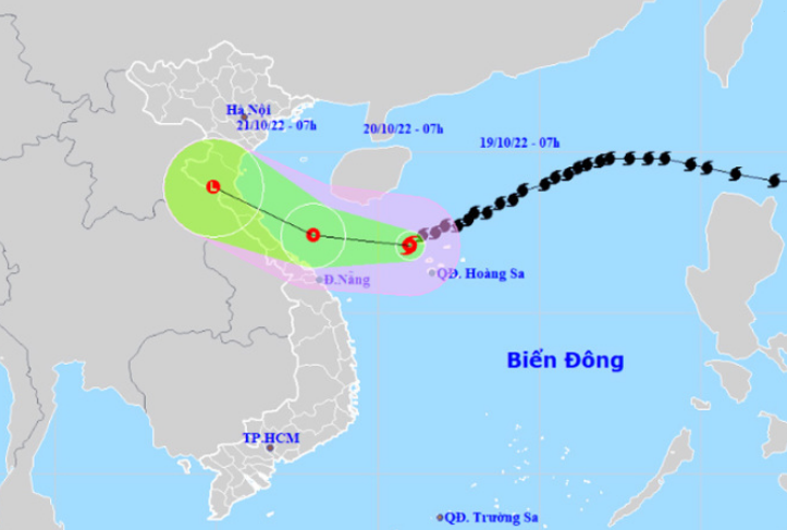 Bão số 6 giảm cấp hướng vào khu vực Bắc miền Trung