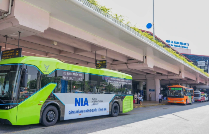 Cảng hàng không quốc tế Nội Bài có 2 tuyến buýt điện