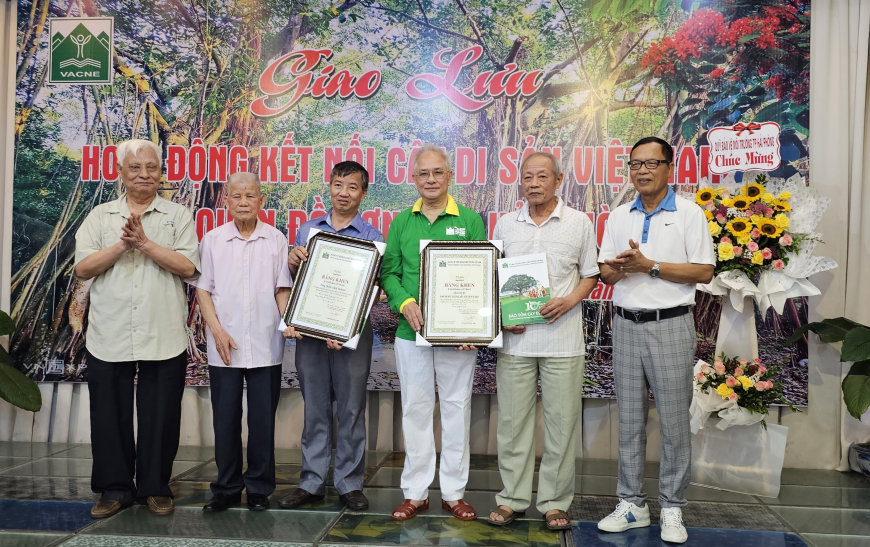 Lãnh đạo Hội Bảo vệ Thiên nhiên và Môi trường Việt Nam khảo sát quần thể Cây Di sản ở Hải Phòng