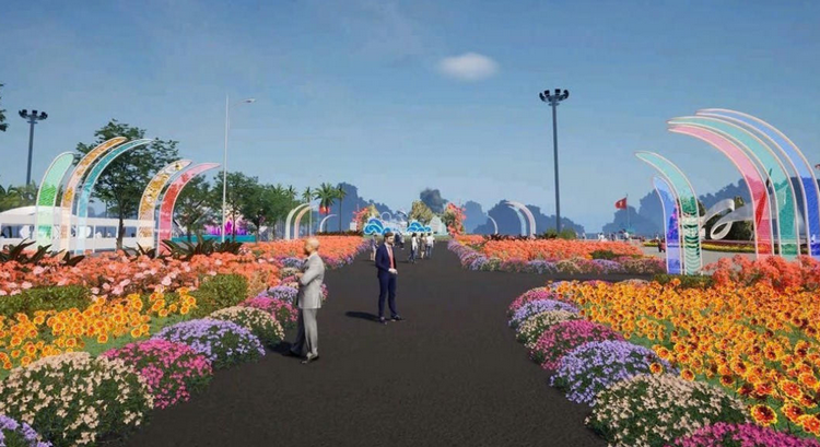 Quảng Ninh: Tổ chức Đại lộ hoa và công nghệ ánh sáng dịp Tết Nguyên đán