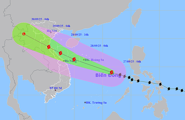Thời tiết ngày 27/9: Mưa dông bao trùm cả nước, bão mạnh hướng Nghệ An - Quảng Trị