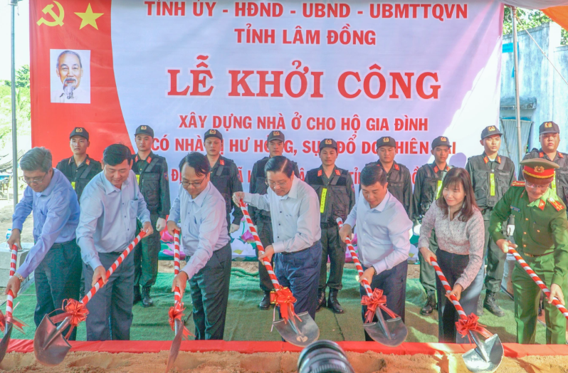 Lâm Đồng: Khởi công xây dựng 23 căn nhà cho người dân vùng thiên tai