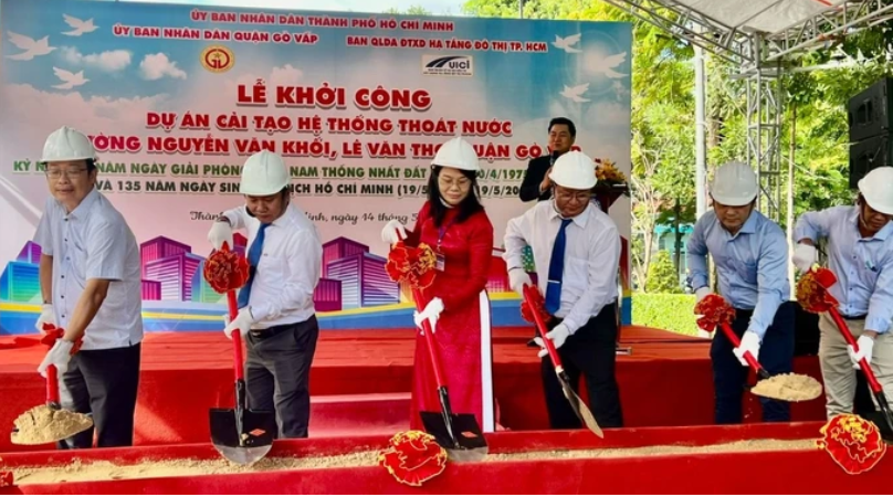TP. HCM: Khởi công dự án thoát nước xoá ngập hơn 352 tỷ đồng