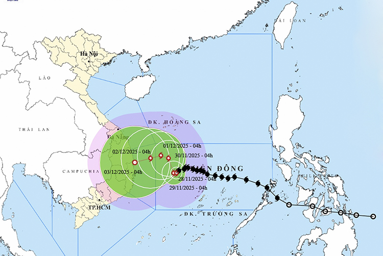 Thời tiết ngày 28/11: Bắc Bộ trời rét, Trung Bộ biển động dữ dội do ảnh hưởng bão số 15