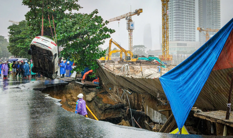 Sở Xây dựng Đà Nẵng chính thức thông tin về vụ sụt lún nghiêm trọng trên quốc lộ