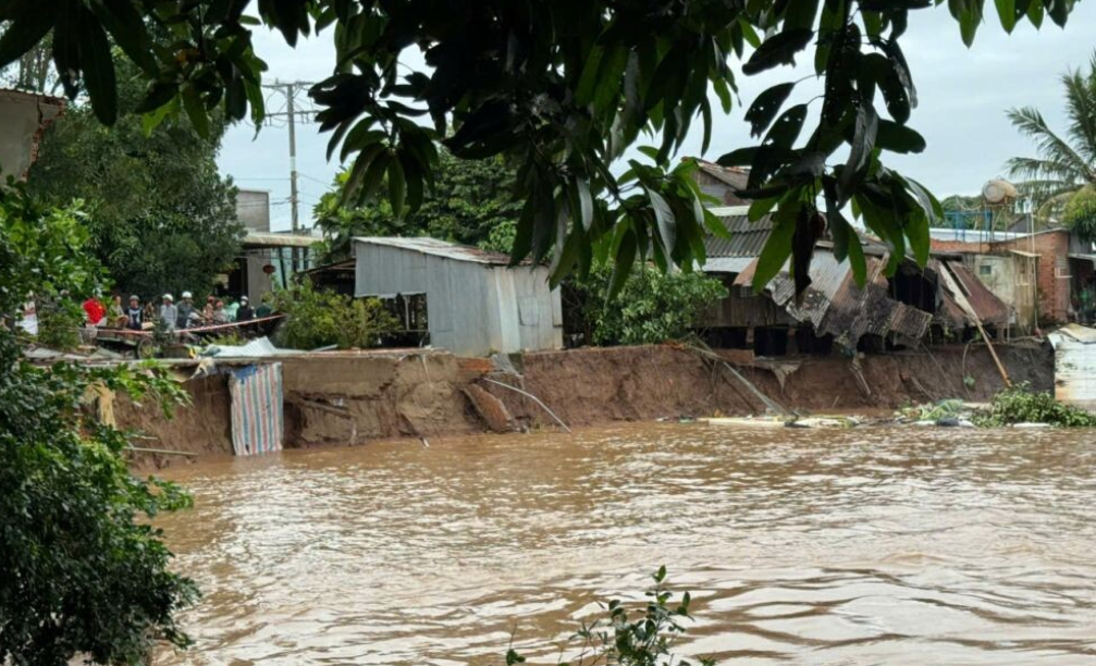 Đồng Tháp: Công bố tình huống khẩn cấp sạt lở bờ sông Tiền