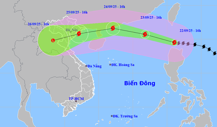 Thời tiết ngày 23/9: Nhiều nơi mưa rào và dông, trên biển siêu bão Ragasa vào Bắc Biển Đông