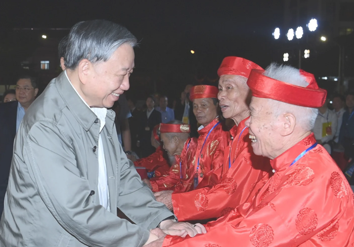 Phát biểu của Tổng Bí thư nhân dự Ngày hội Đại đoàn kết toàn dân tộc tại phường Thượng Cát, Hà Nội