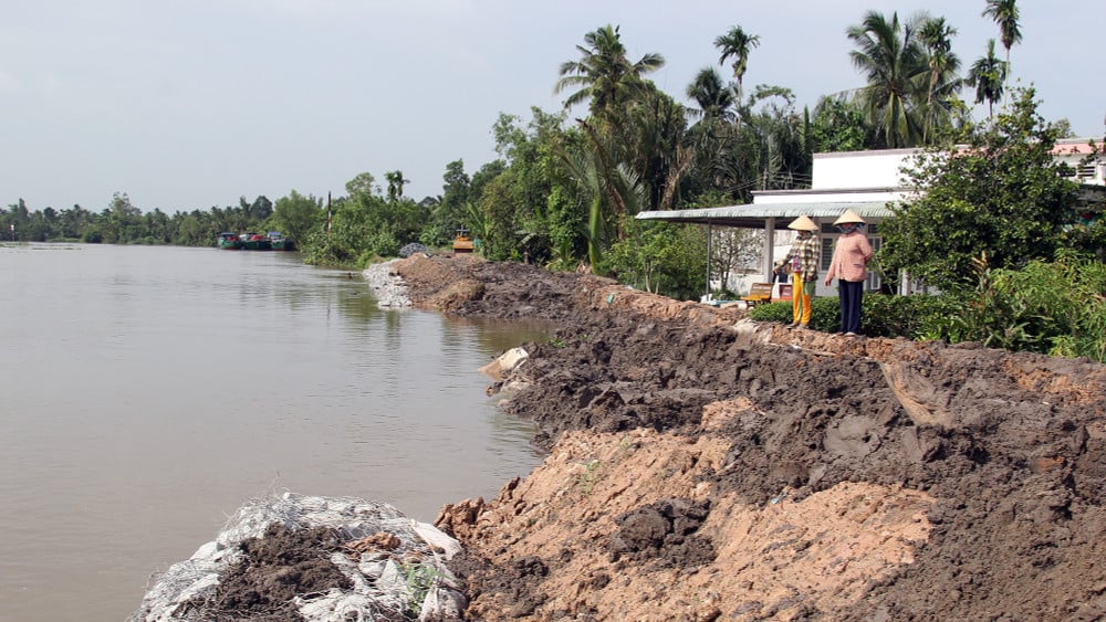 Vĩnh Long tăng cường ứng phó, khắc phục tình trạng sạt lở bờ sông