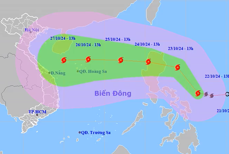 Theo dõi sát diễn biến của bão Trà Mi